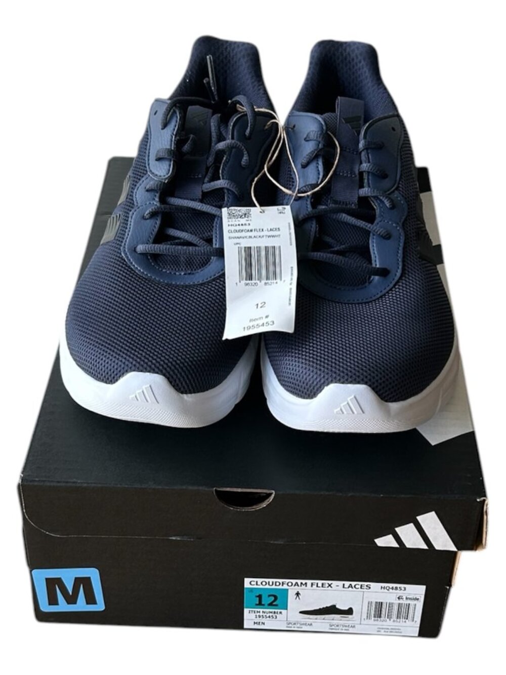 Share adidas Men's Cloudfoam Flex Sneaker, Blue, Size 12